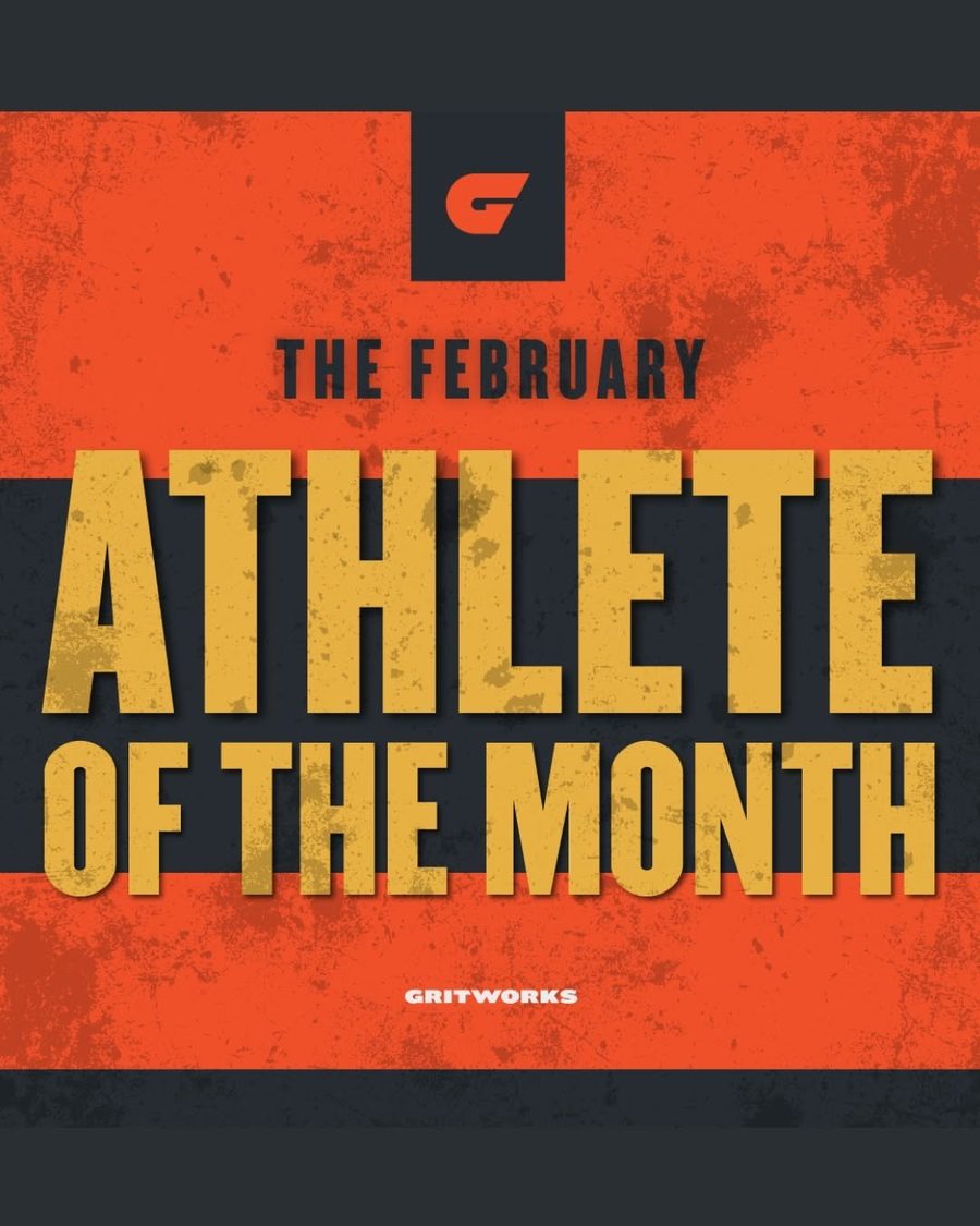 February 2026: Athlete of the Month text graphic