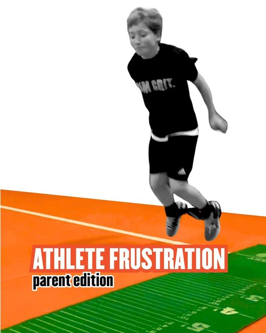 Athlete frustration graphic for parents