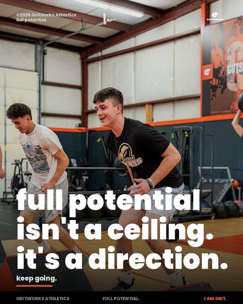 Full potential post over an athlete photo
