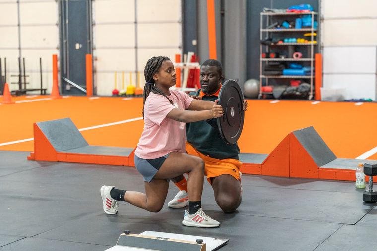 Partner drill with a coach