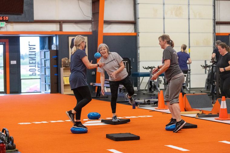Balance work with a coach