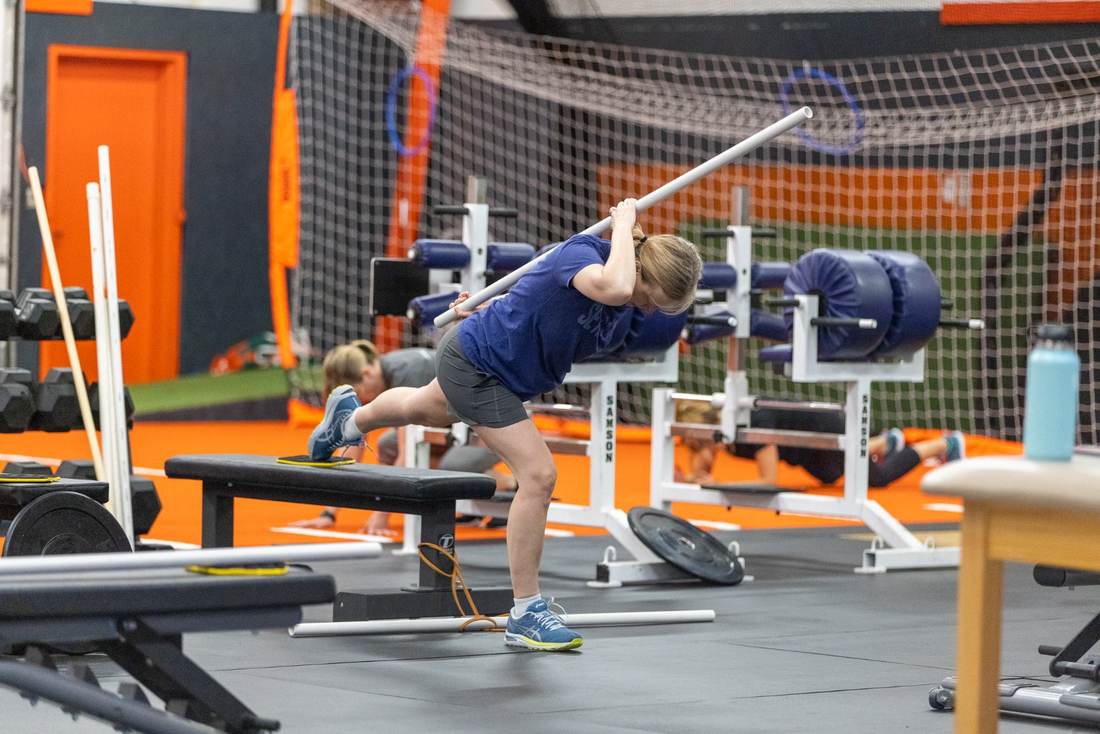 Adult member training a hinge pattern