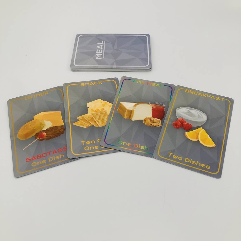 Four meal cards: Dinner, Snack, Any Meal and Breakfast