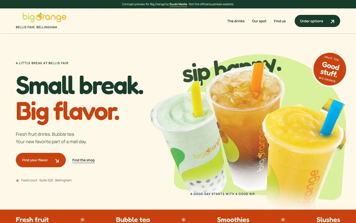 Big Orange desktop view